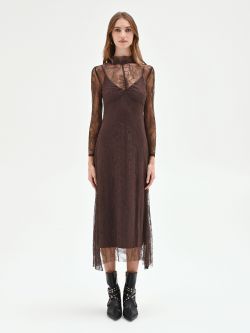 Chocolate Lace Midi Dress det_1