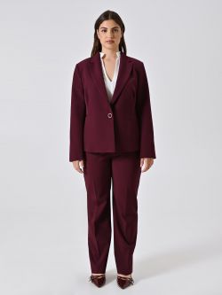 Giacca Curvy Bordeaux in Tessuto Tecnico det_1