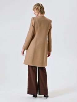 Cappotto Cammello con Sciarpa Removibile  det_3