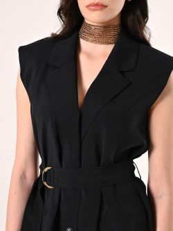 Black Viscose-Blend Waistcoat in_i5