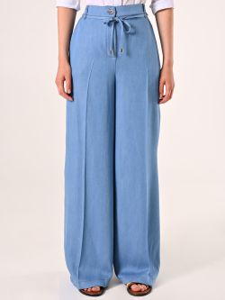 Weite Hose aus Chambray det_2