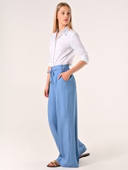 Weite Hose aus Chambray in_i7