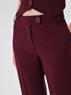 Burgundy Skinny Trousers in Technical Fabric in_i5