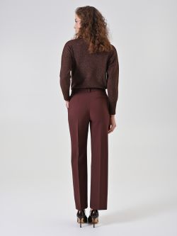 Pantaloni Skinny Marrone Cioccolato in Tessuto Tecnico det_3