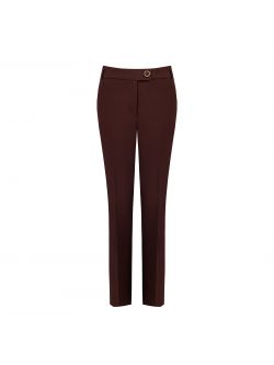 Pantaloni Skinny Marrone Cioccolato in Tessuto Tecnico det_4