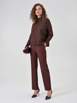 Pantaloni Skinny Marrone Cioccolato in Tessuto Tecnico sp_e1