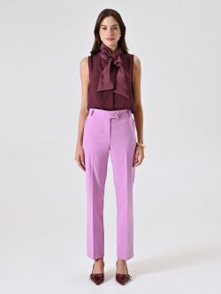 Orchid Pink Skinny Trousers in Technical Fabric det_1