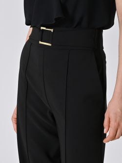 Pantaloni Neri con Fibbia Geometrica in Tessuto Tecnico  in_i5