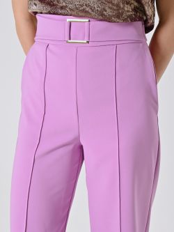 Pantaloni Rosa Orchidea con Fibbia Geometrica in Tessuto Tecnico  in_i5