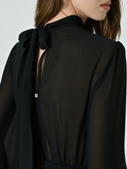 Etuikleid in Schwarz mit geometrischer Schnalle in_i5