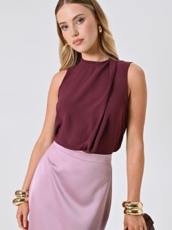 Top Bordeaux in Tessuto Fluido sp_e1