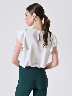 White Top with Cap Sleeves det_3