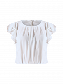 White Top with Cap Sleeves det_4