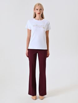 Biały T-shirt bawełniany Bellissima Sempre det_1