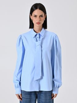 Bluse mit Mikro-Strasssteinen und Schleife det_2