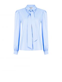 Bluse mit Mikro-Strasssteinen und Schleife det_4