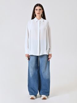Camisa blanca con botones revestidos det_1
