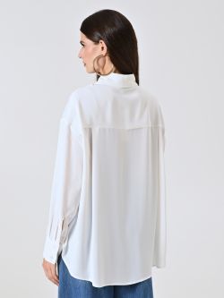Camisa blanca con botones revestidos det_3