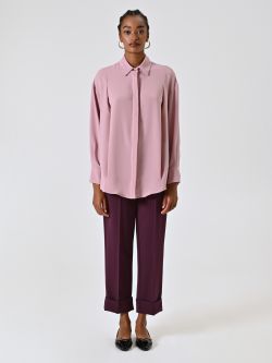 Weiße Bluse mit verdeckten Knöpfen det_1