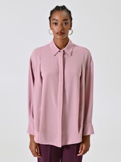Weiße Bluse mit verdeckten Knöpfen det_2