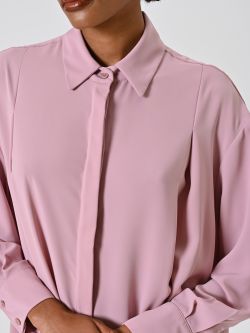 Weiße Bluse mit verdeckten Knöpfen in_i5