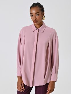 Weiße Bluse mit verdeckten Knöpfen in_i7