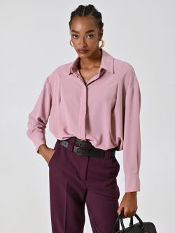Weiße Bluse mit verdeckten Knöpfen sp_e1