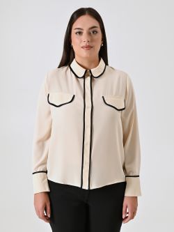 Curvy Blouse with Piping det_2