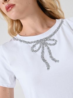 T-Shirt Fiocco Strass in_i5