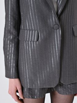 Jacke mit Nadelstreifen und Lurexfaden in_i5