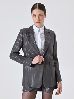 Jacke mit Nadelstreifen und Lurexfaden in_i7