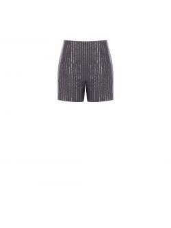 Pinstriped Shorts with Lurex Thread det_4