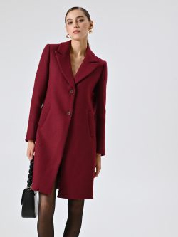 Burgundy Coat with Peak Lapels sp_e1