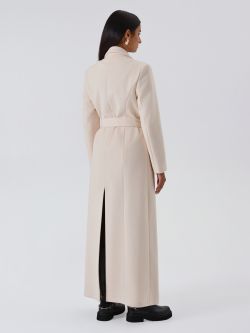 Cappotto Lungo Vestaglia Beige Chiaro det_3