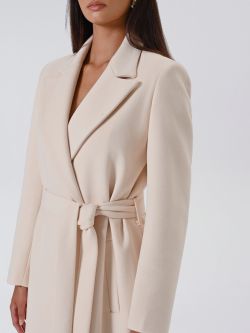 Cappotto Lungo Vestaglia Beige Chiaro in_i5