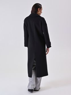 Manteau noir croisé avec pièces det_3