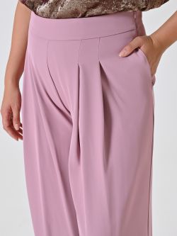 Pantalón curvy en cady malva con pinzas in_i5
