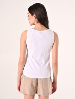 Tanktop mit Tüll, Perlen und Pailletten det_3
