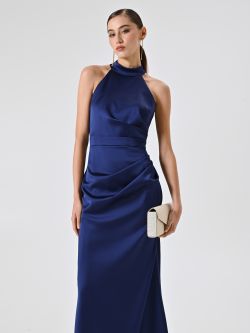 The Long Satin Dress Blue sp_e1