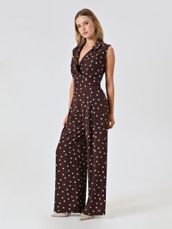 Pantaloni Marroni con Pois Bianchi in_i7