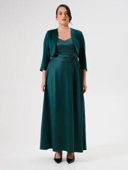 Bolero curvy en satén verde det_1