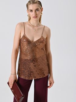 Top marrón chocolate con lentejuelas sp_e1