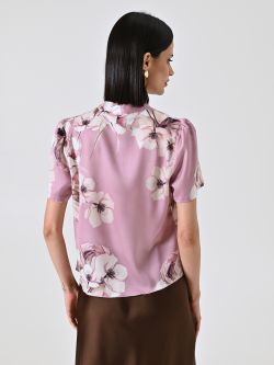 Blouse imprimé fleuri rose mauve det_3