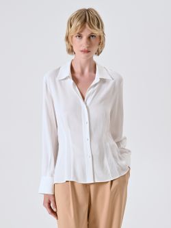 Chemise blanche en crêpe de viscose in_i7