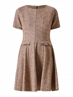 Robe en tweed camel det_4