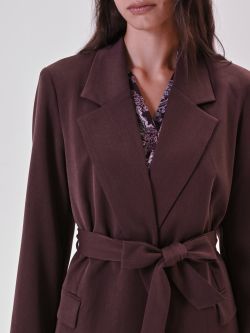 Giacca con Cintura Marrone Cioccolato in_i5