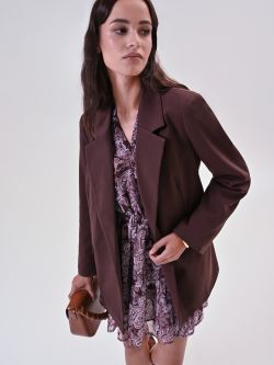 Giacca con Cintura Marrone Cioccolato sp_e1
