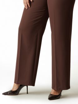 Chocolate Curvy Palazzo Trousers det_3