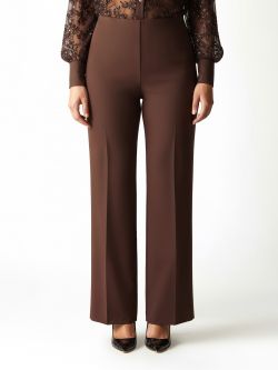 Chocolate Curvy Palazzo Trousers in_i4