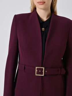Spolverino Bordeaux con Fibbia Geometrica in_i5